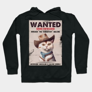 wild west wanted cat Hoodie